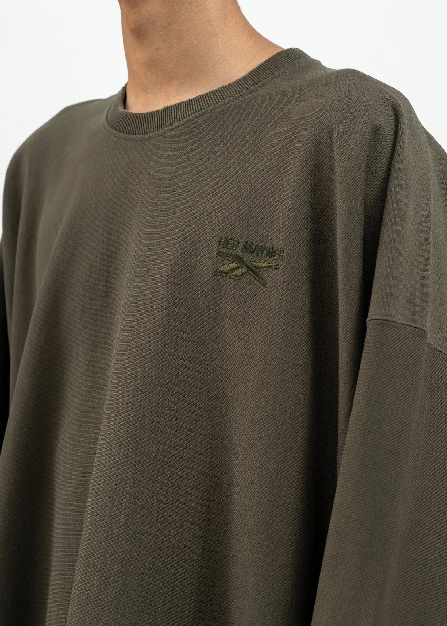HED MAYNER X Reebok CREWNECK SWEATER ARMY GREEN
