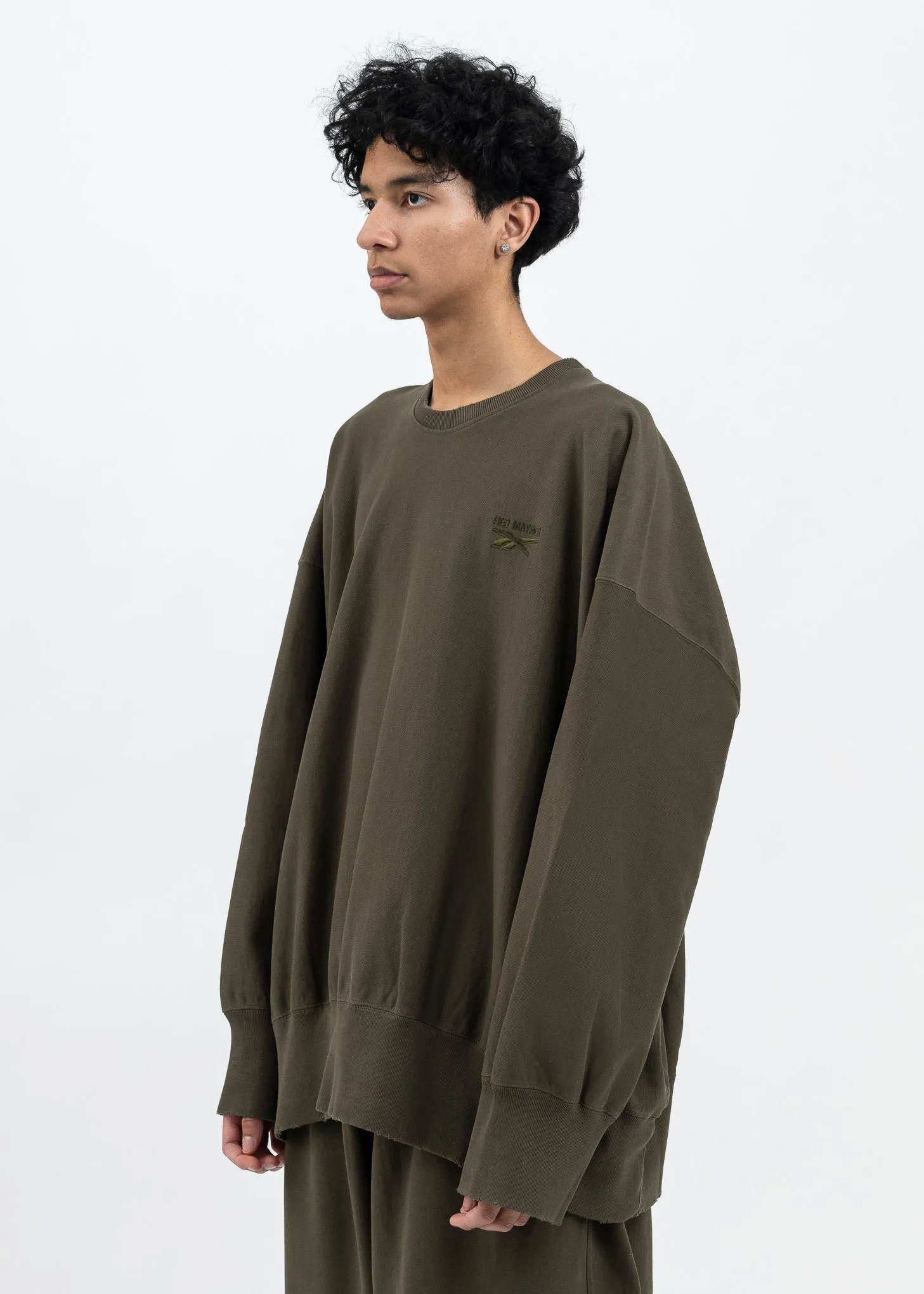 HED MAYNER X Reebok CREWNECK SWEATER ARMY GREEN