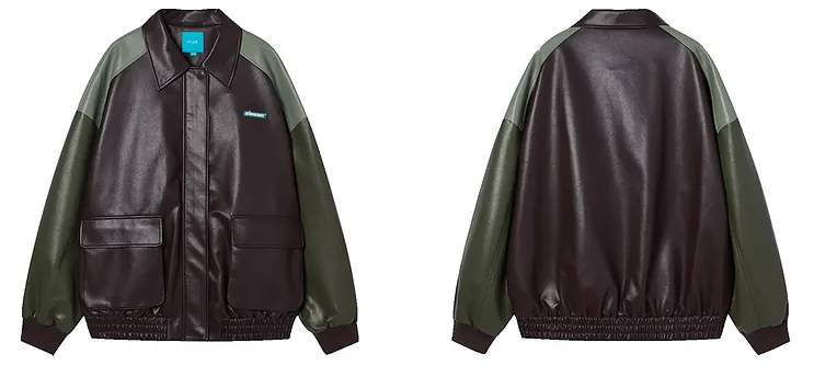 I'M ONE Women's versatile retro wind splicing tide cool loose biker clothes baseball suit fall new jacket