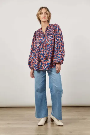 Isle of Mine Romance Blouse in Azure Bloom