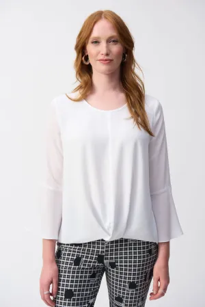 Joseph Ribkoff Off-White top With Flared Sleeve