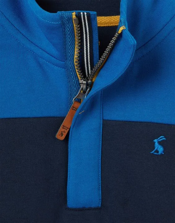Joules Dale 1/4 Zip Colourblock Sweatshirt