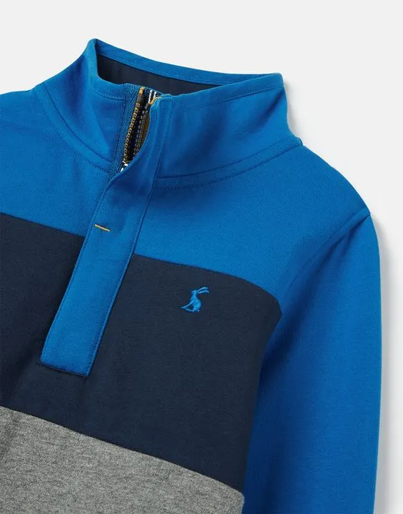 Joules Dale 1/4 Zip Colourblock Sweatshirt