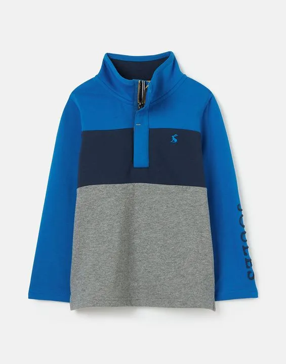 Joules Dale 1/4 Zip Colourblock Sweatshirt