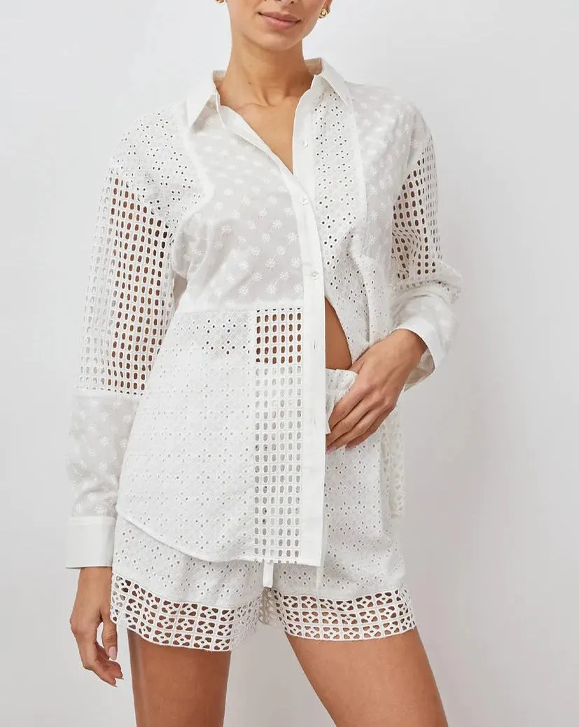 Juliette Eyelet Mix Top