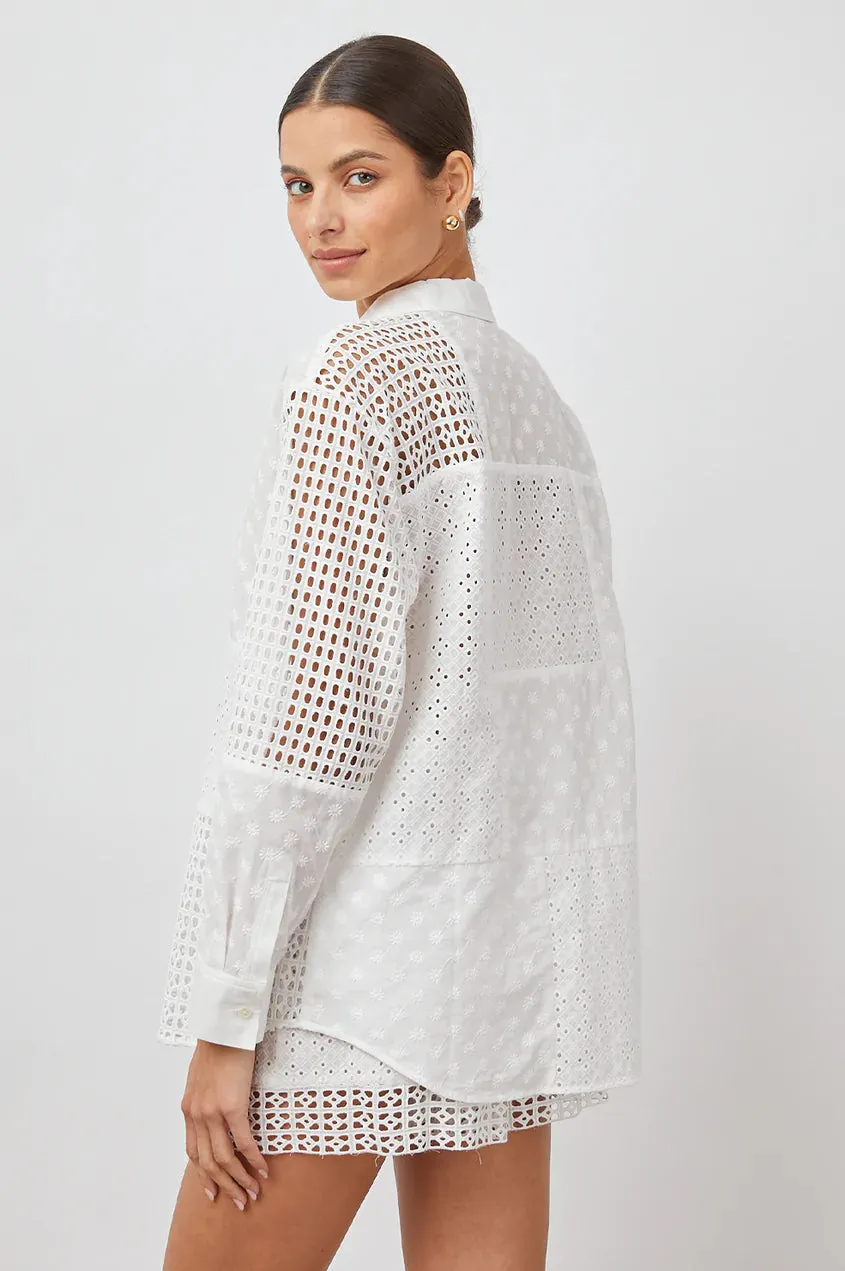 Juliette Eyelet Mix Top