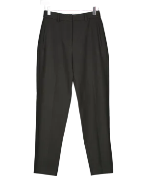 Karen Millen Black Petite Fit Compact Stretch Tailored Straight Leg Trouser UK 6