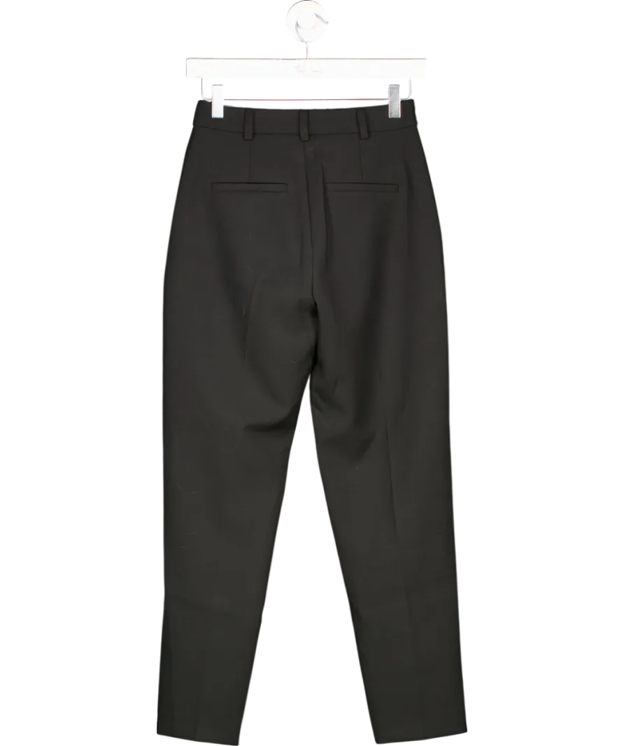 Karen Millen Black Petite Fit Compact Stretch Tailored Straight Leg Trouser UK 6