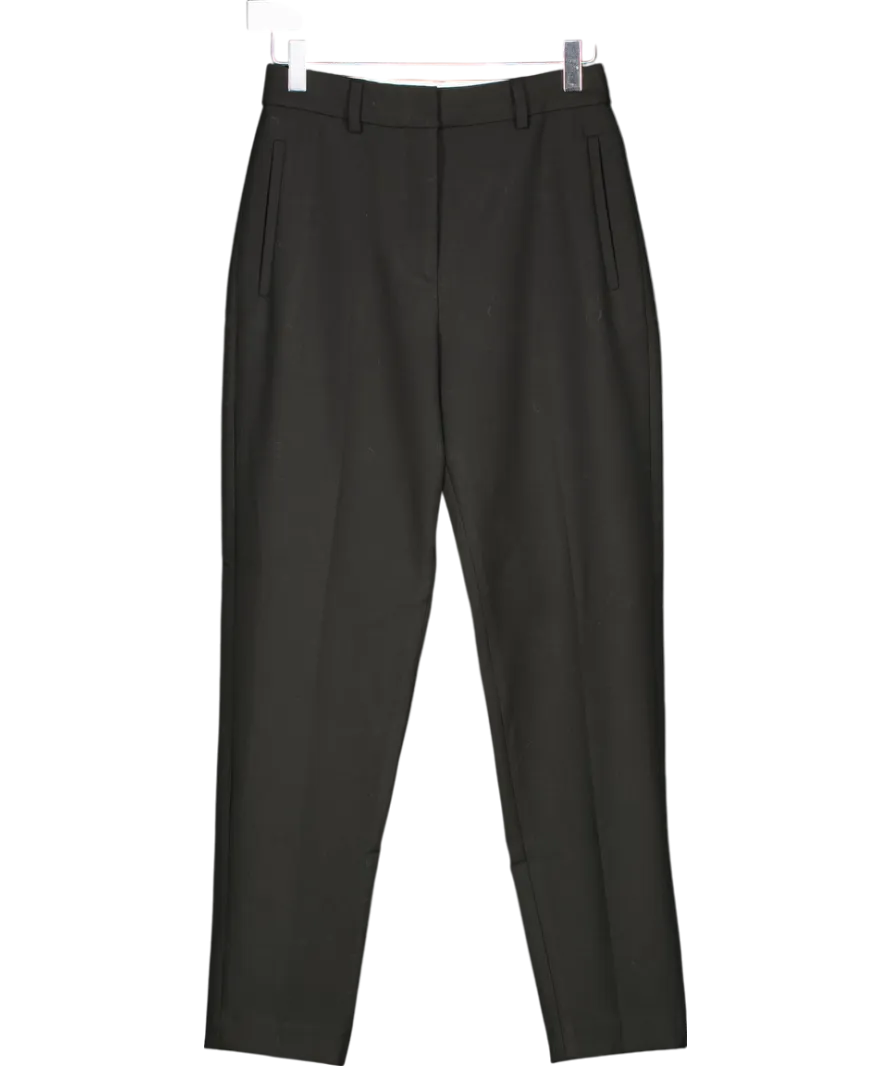 Karen Millen Black Petite Fit Compact Stretch Tailored Straight Leg Trouser UK 6