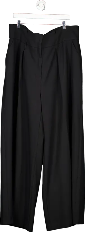 Karen Millen Black Plus Size Soft Tailored Wide Leg Trouser UK 22