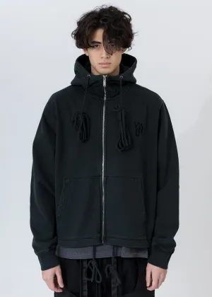 Khaki Horror Movie Zip-Up Hoodie