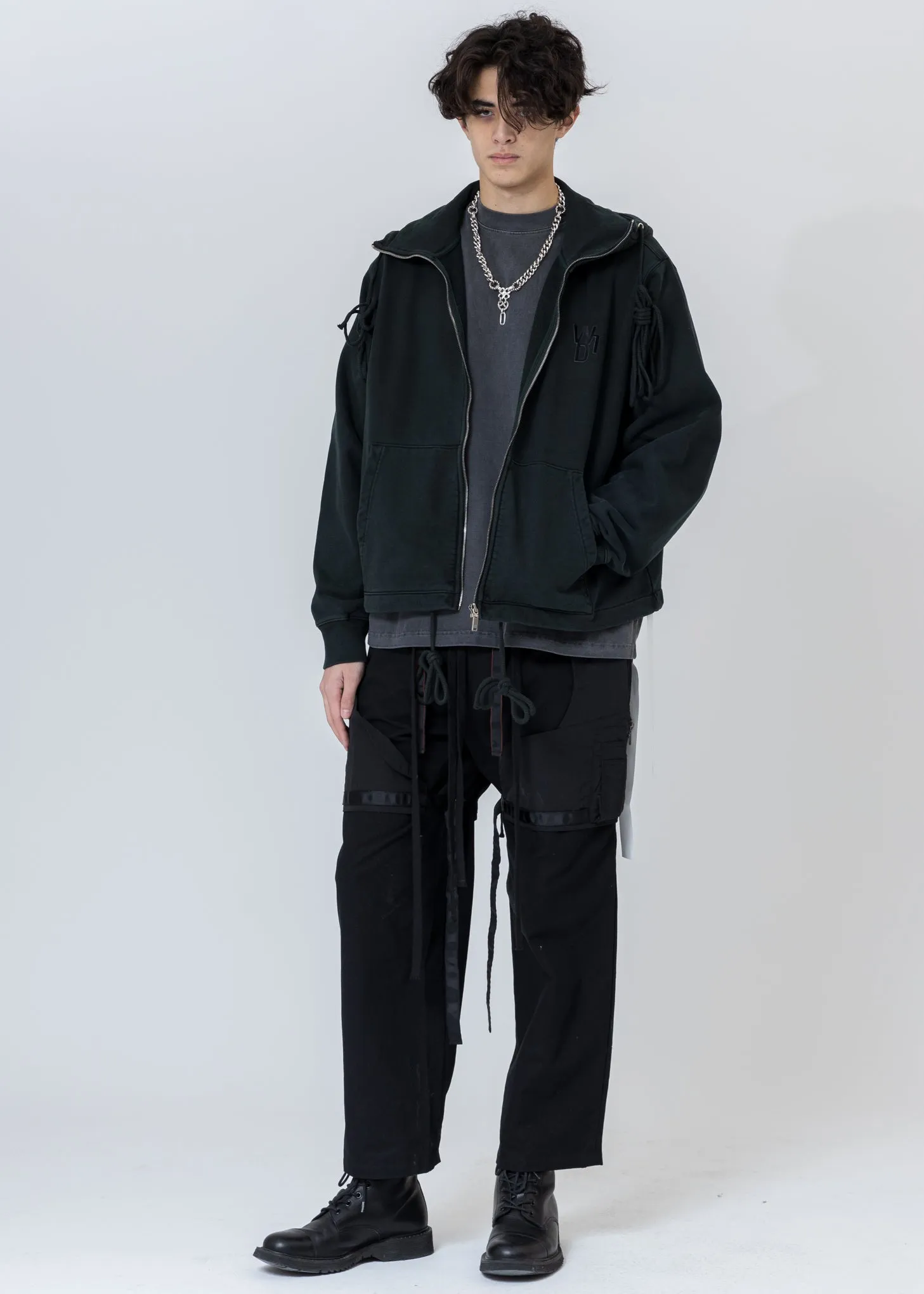 Khaki Horror Movie Zip-Up Hoodie