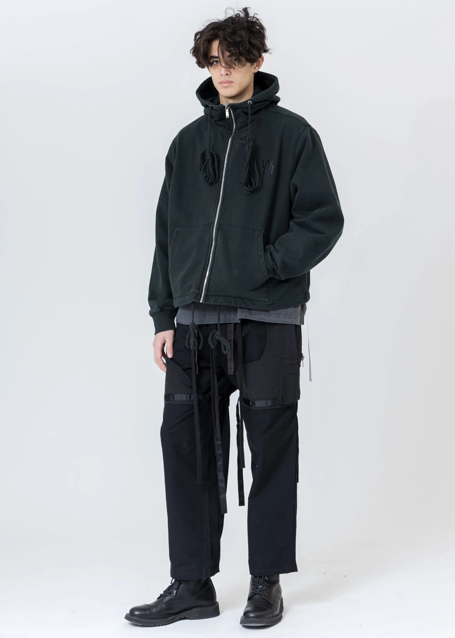 Khaki Horror Movie Zip-Up Hoodie