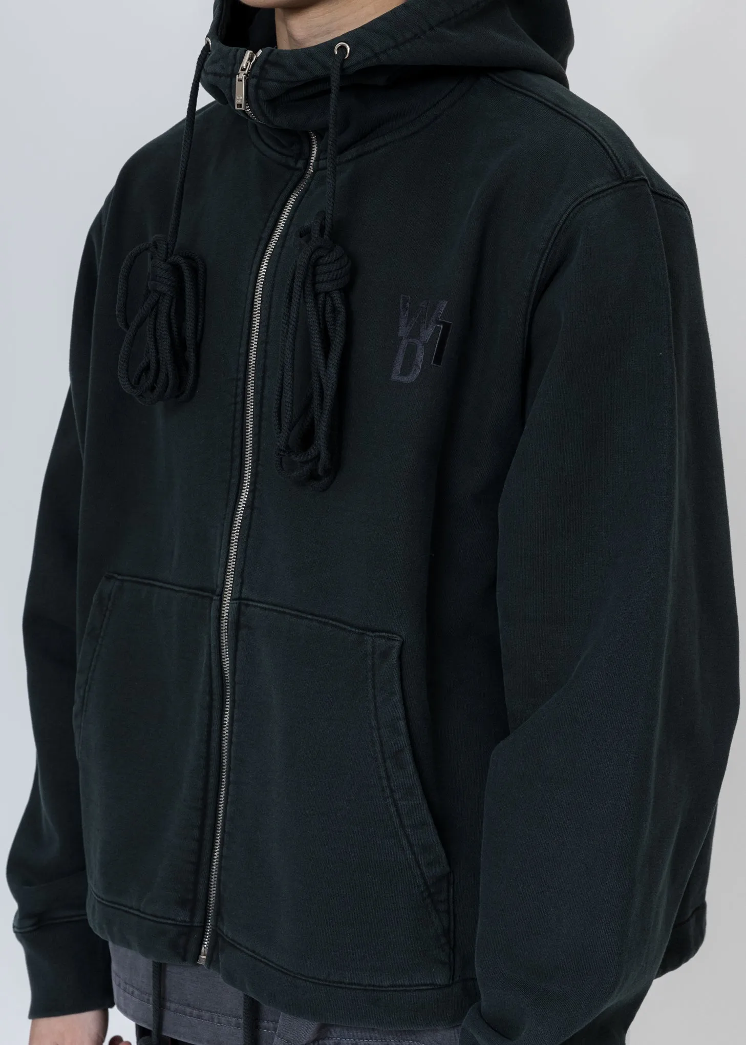 Khaki Horror Movie Zip-Up Hoodie