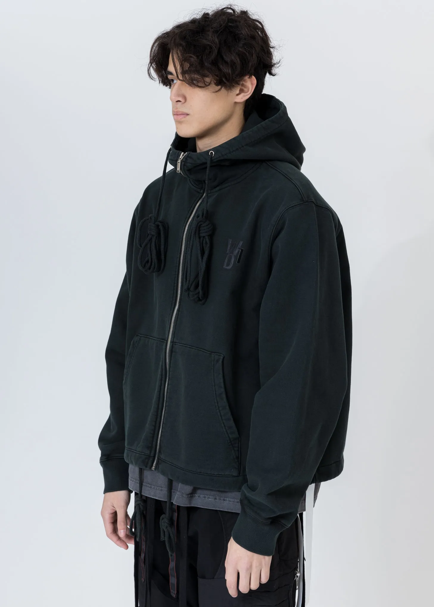 Khaki Horror Movie Zip-Up Hoodie