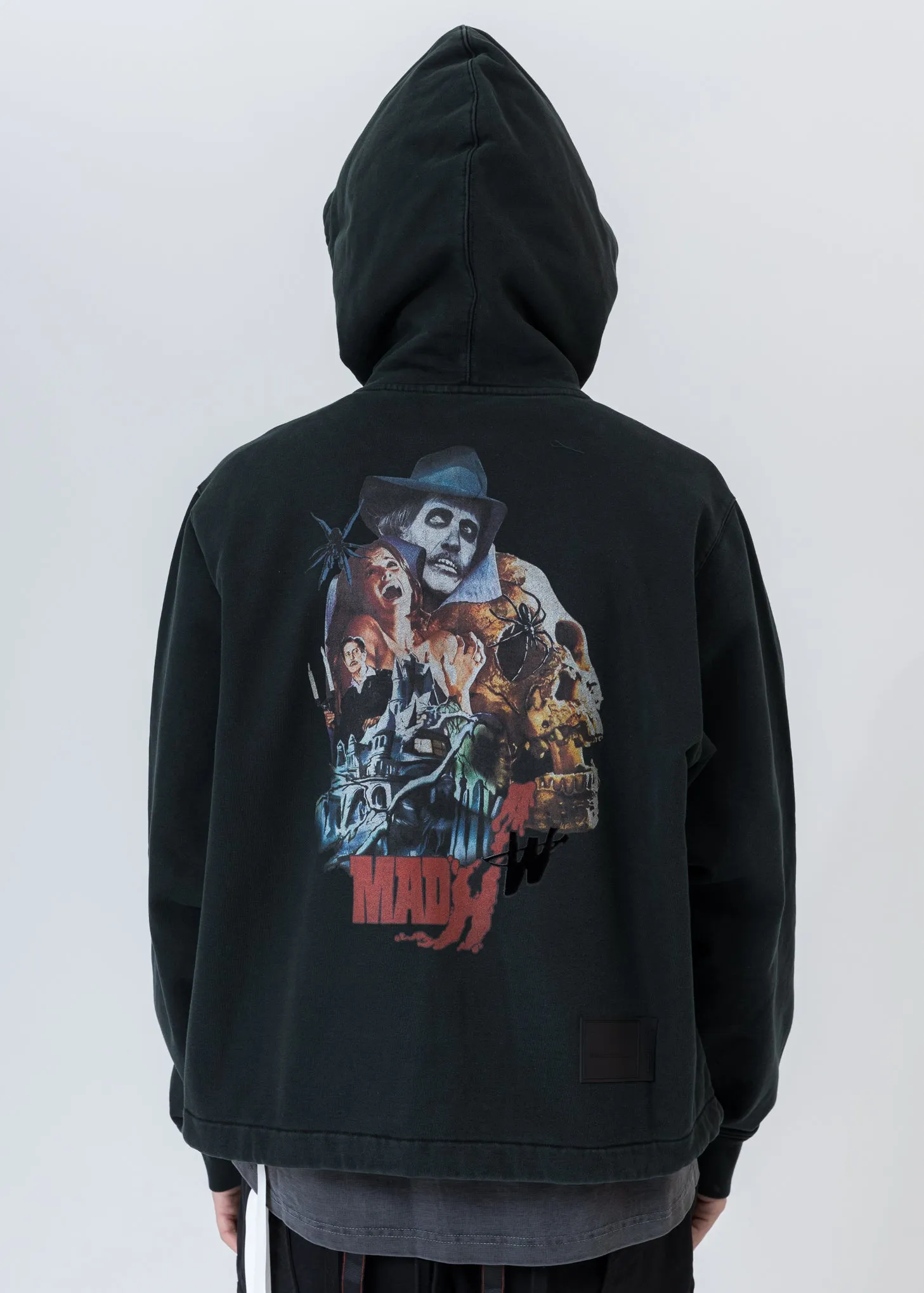 Khaki Horror Movie Zip-Up Hoodie