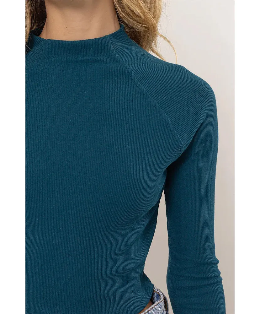 Lennon High Neck Long Sleeve Tee