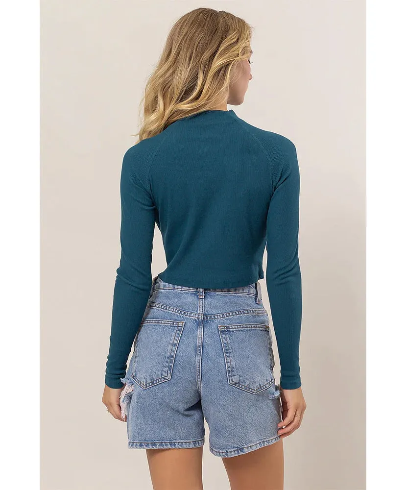 Lennon High Neck Long Sleeve Tee