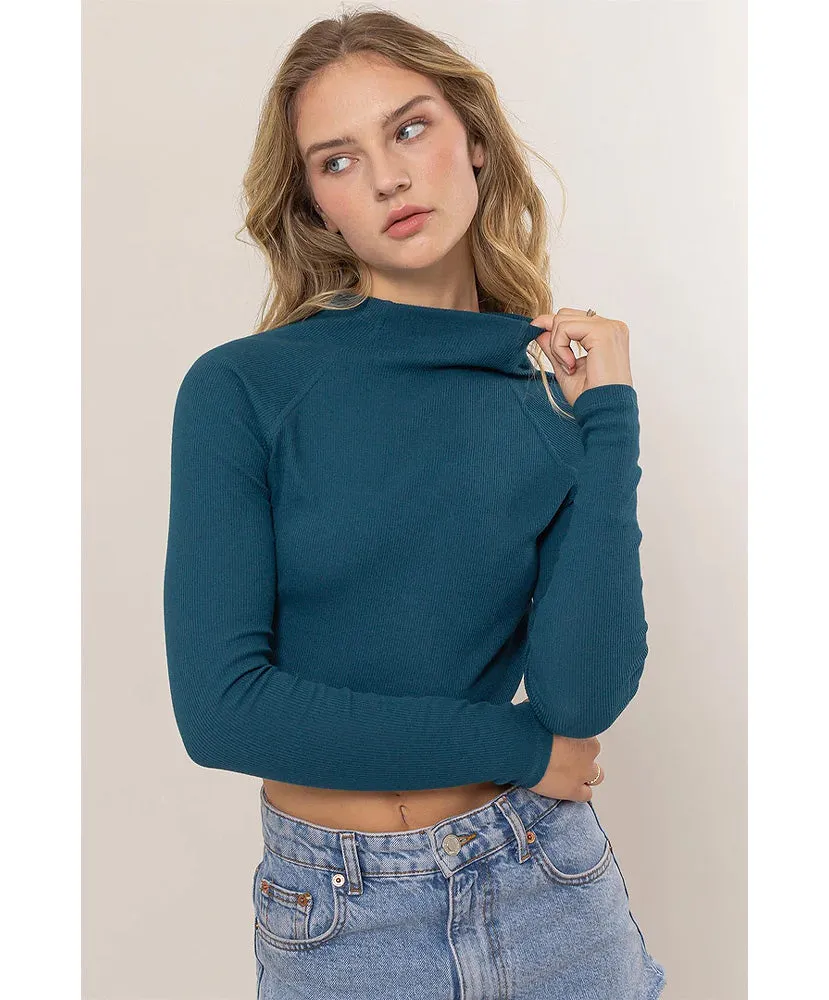 Lennon High Neck Long Sleeve Tee