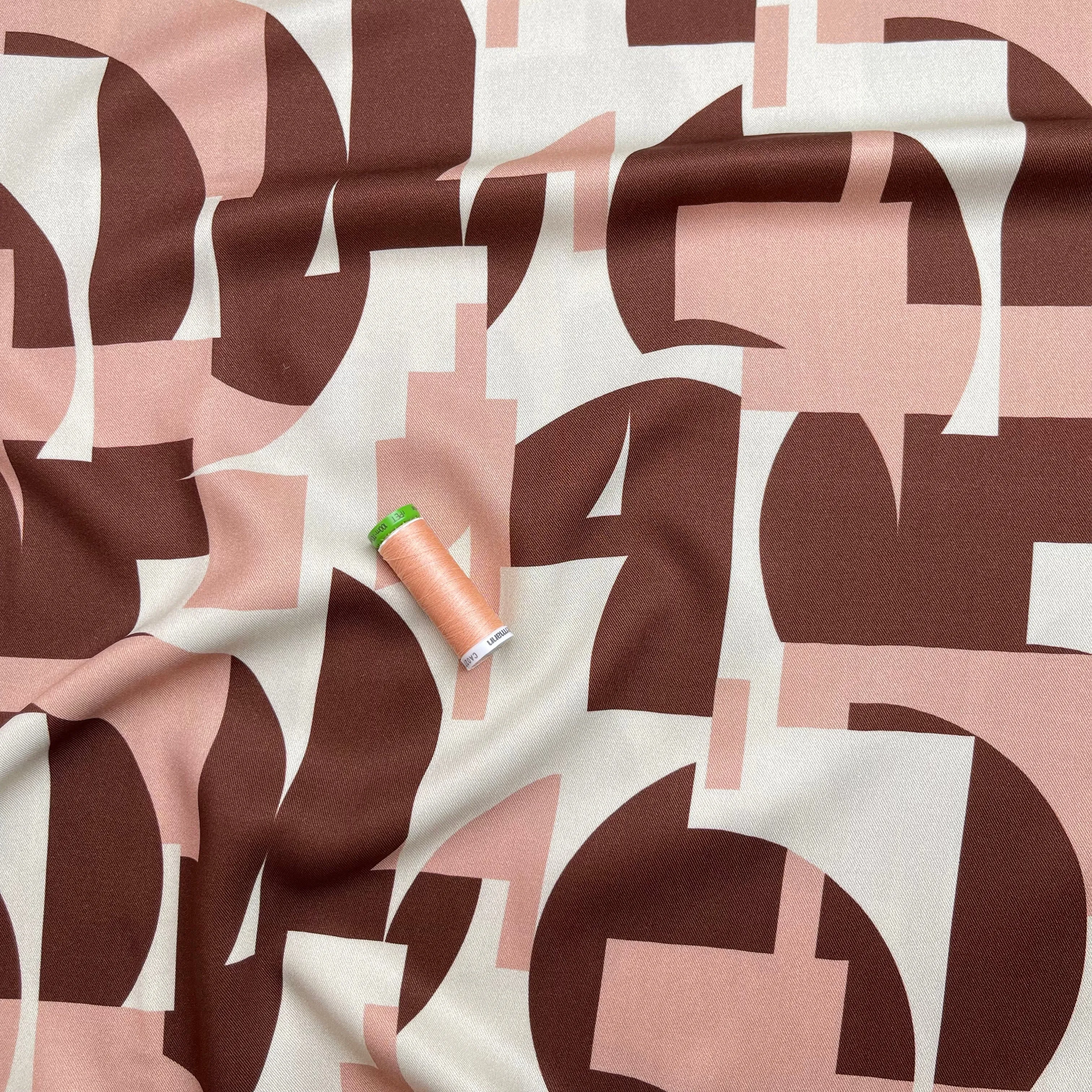 Light & Lush - Shapes Blush Viscose Twill Fabric