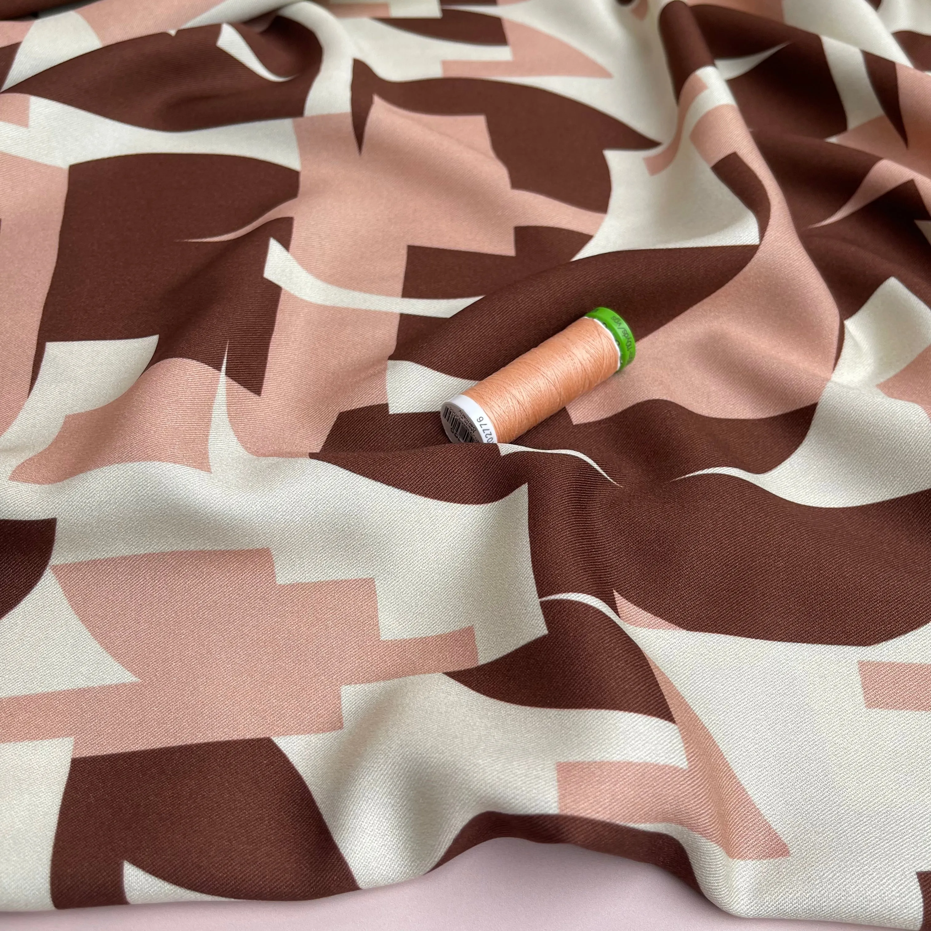 Light & Lush - Shapes Blush Viscose Twill Fabric