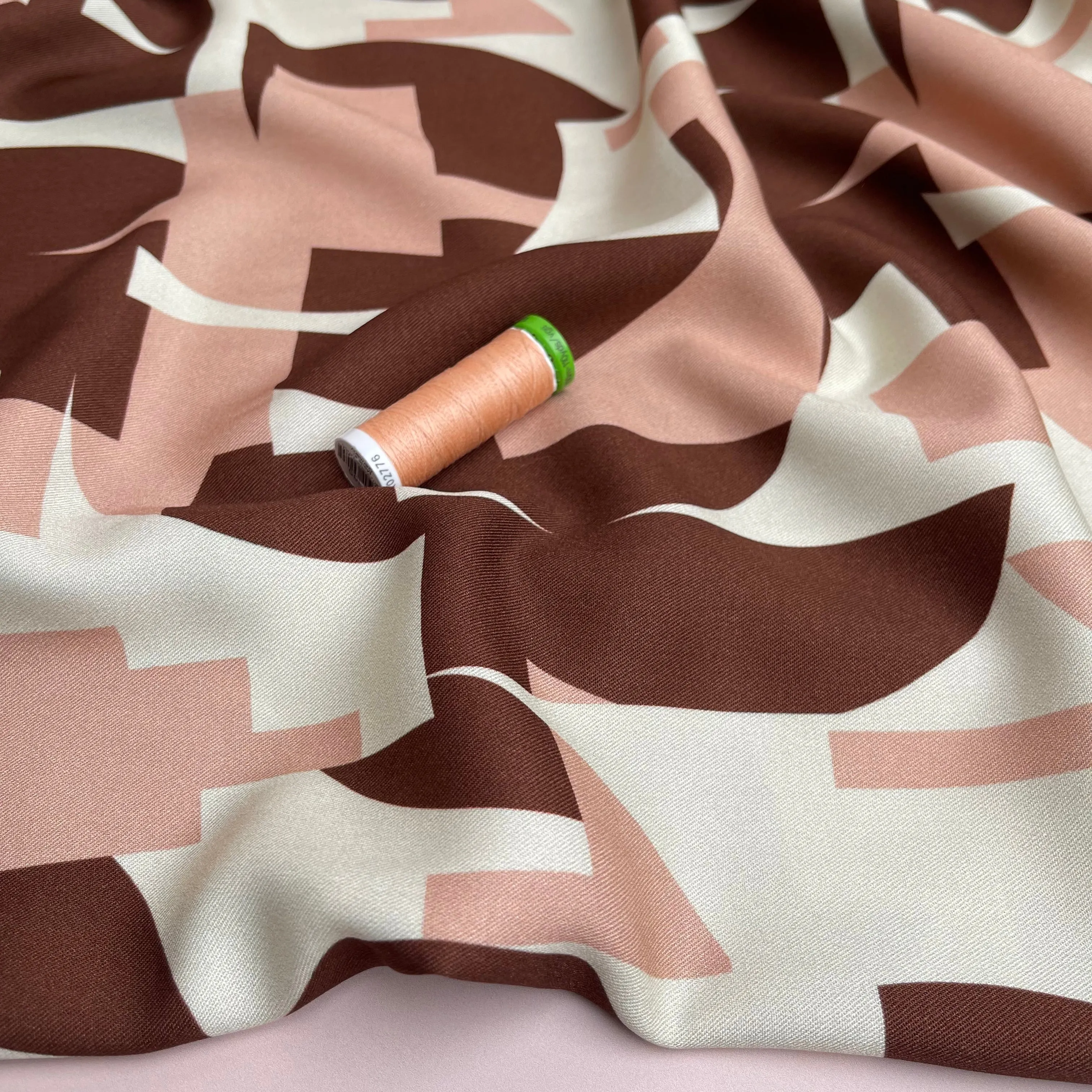 Light & Lush - Shapes Blush Viscose Twill Fabric