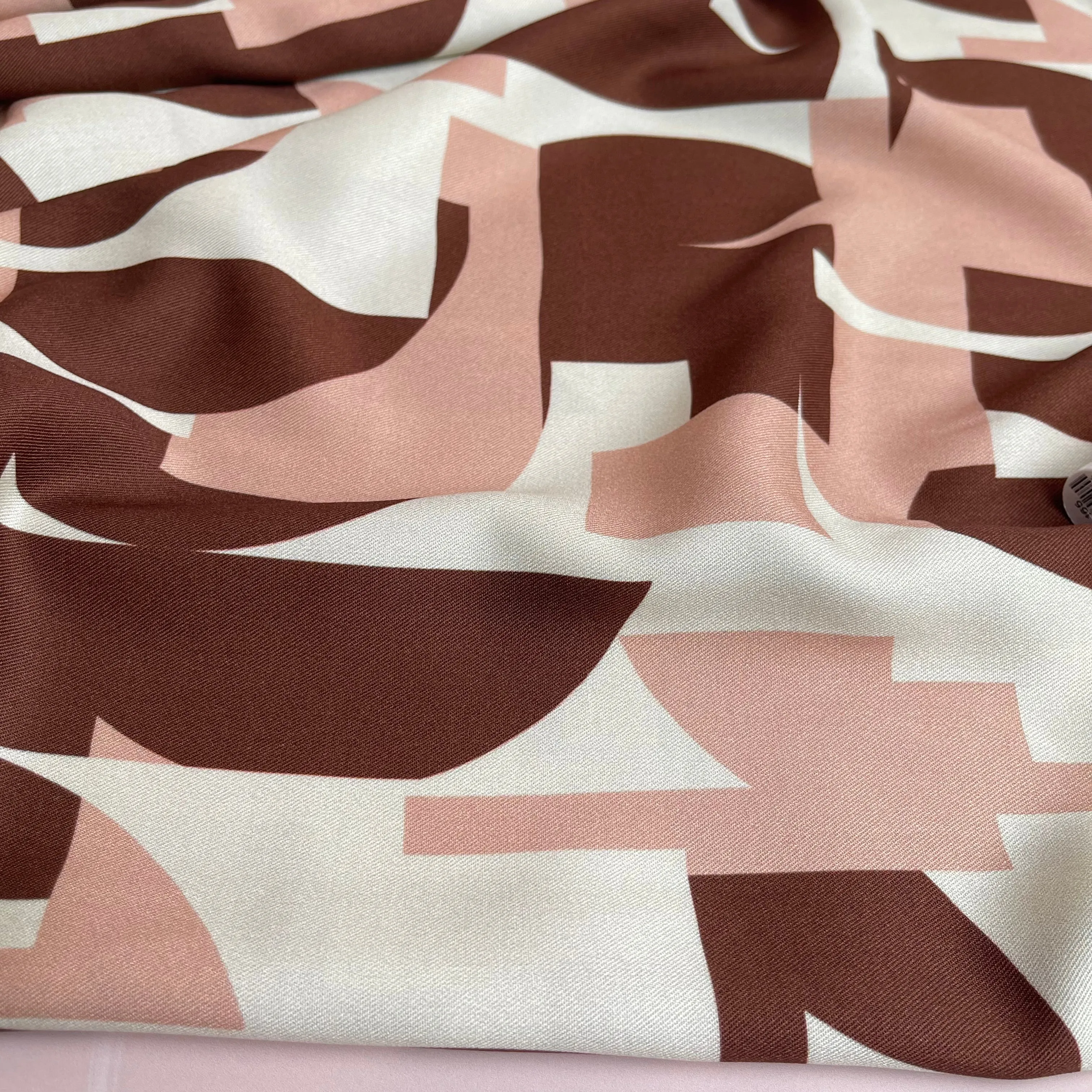 Light & Lush - Shapes Blush Viscose Twill Fabric