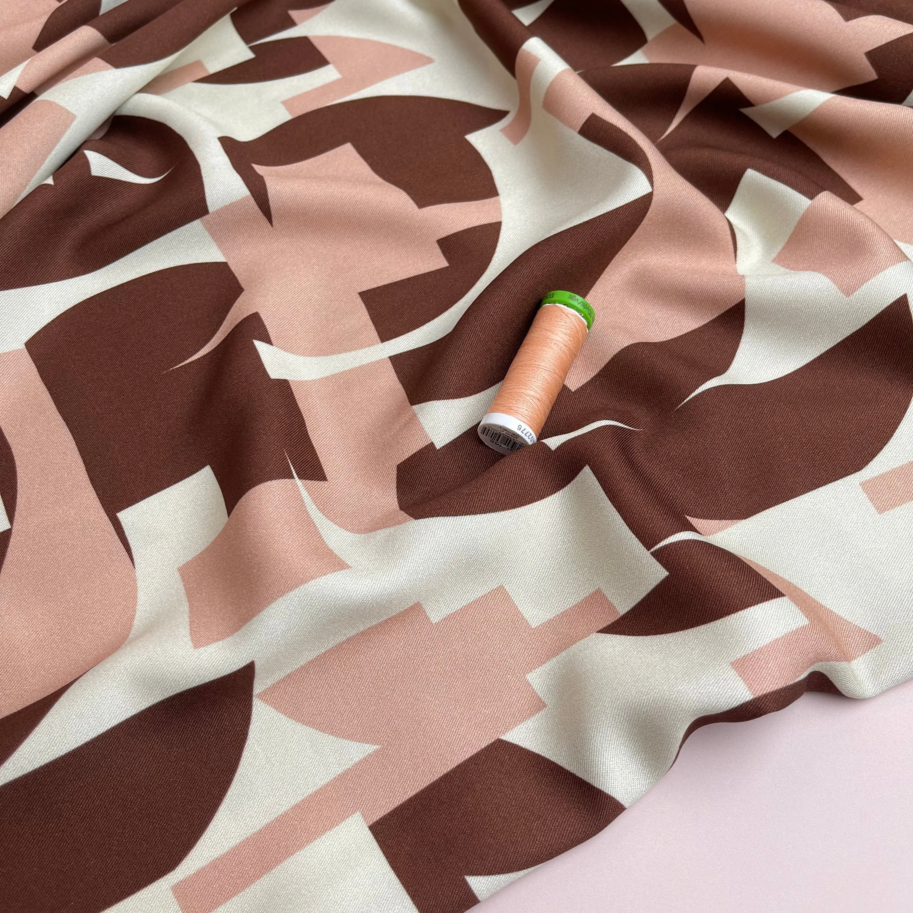 Light & Lush - Shapes Blush Viscose Twill Fabric