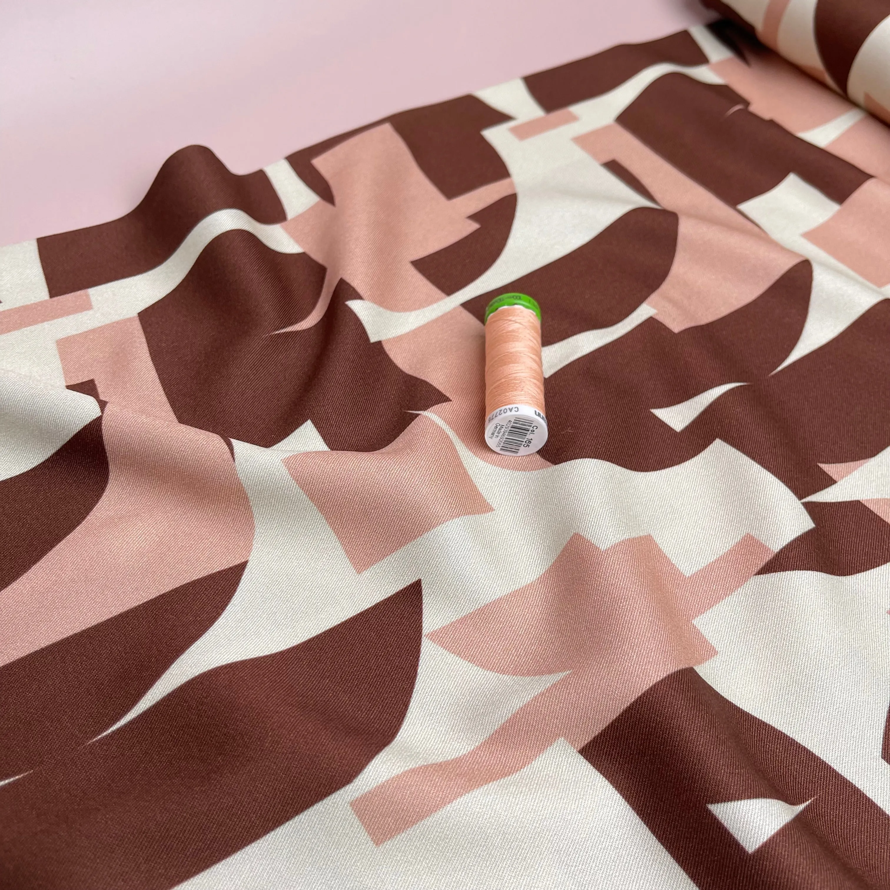 Light & Lush - Shapes Blush Viscose Twill Fabric