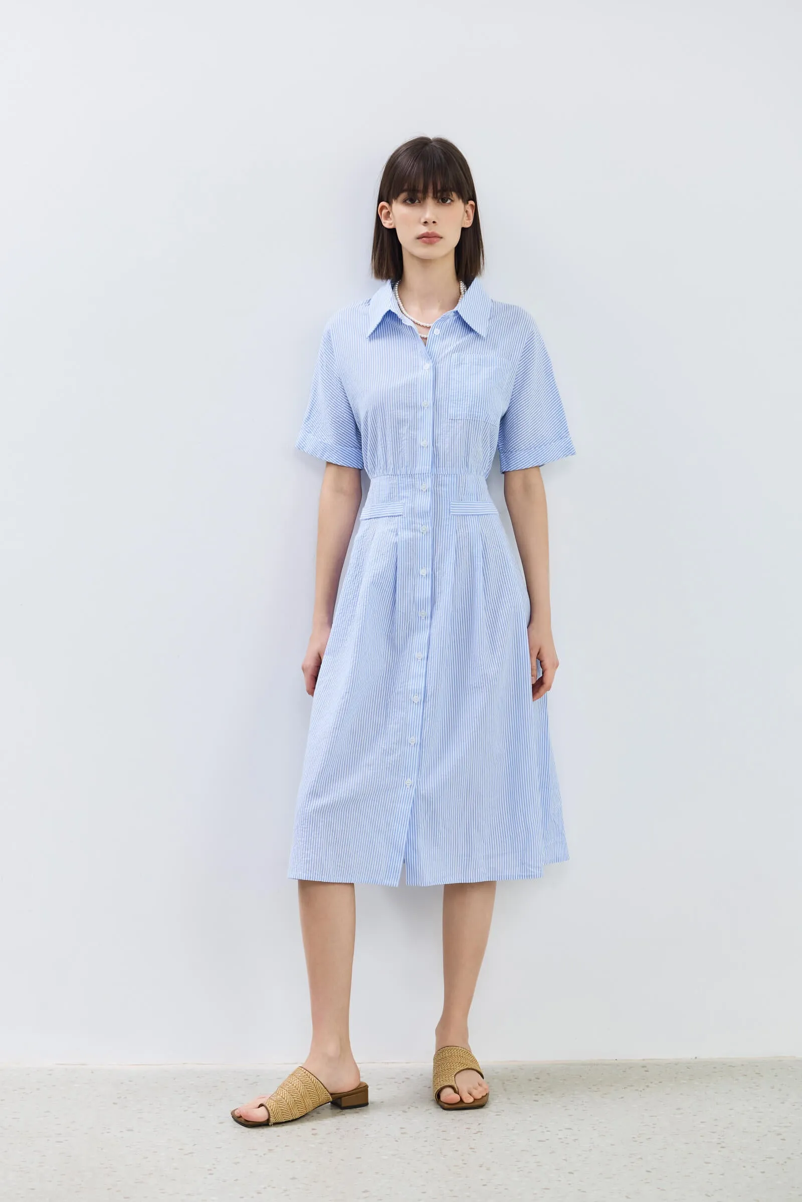 LILY Cotton Striped Dress