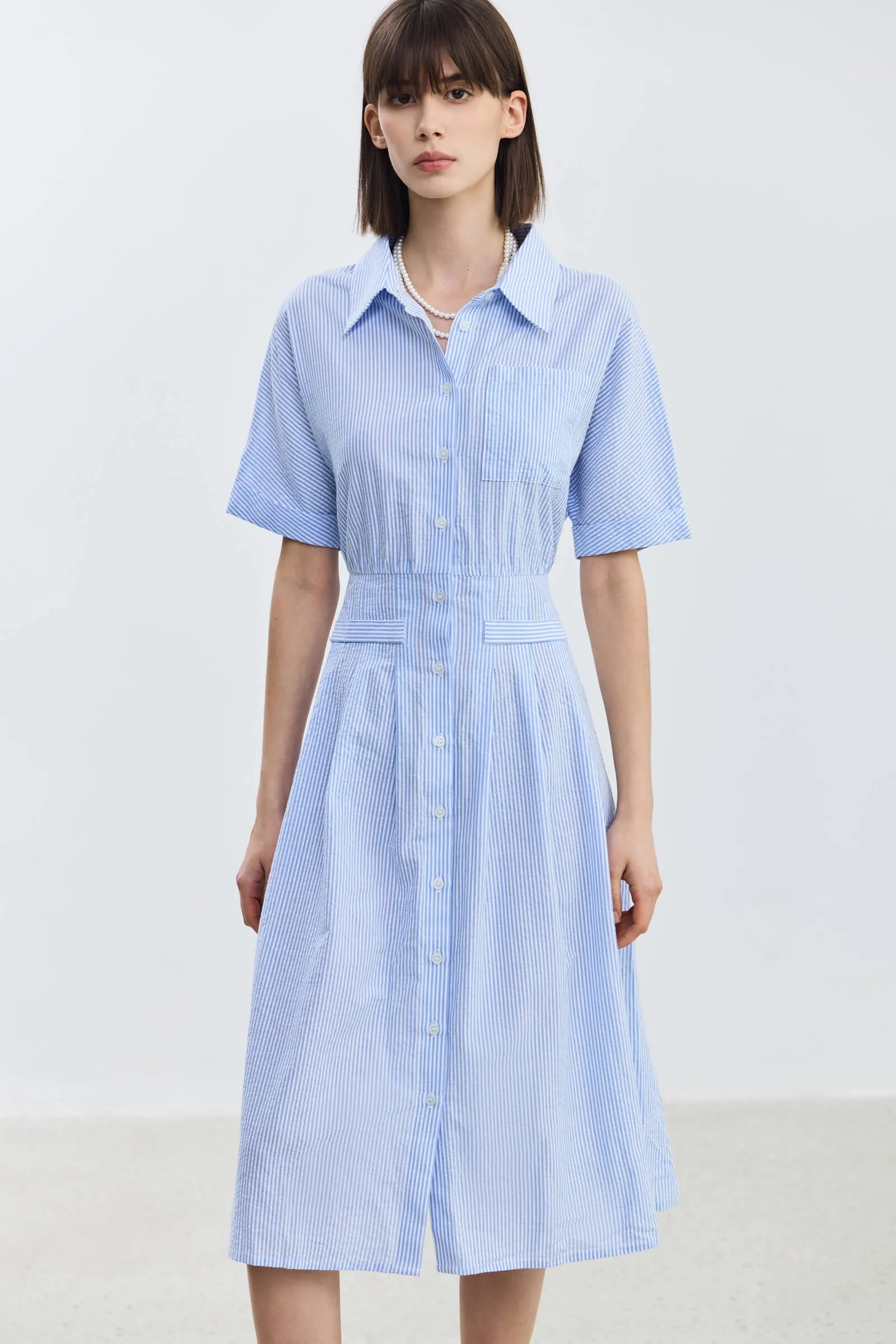 LILY Cotton Striped Dress
