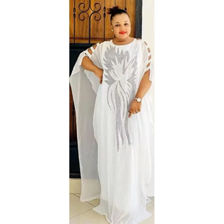 Luxurious Crystals African Dress for Women