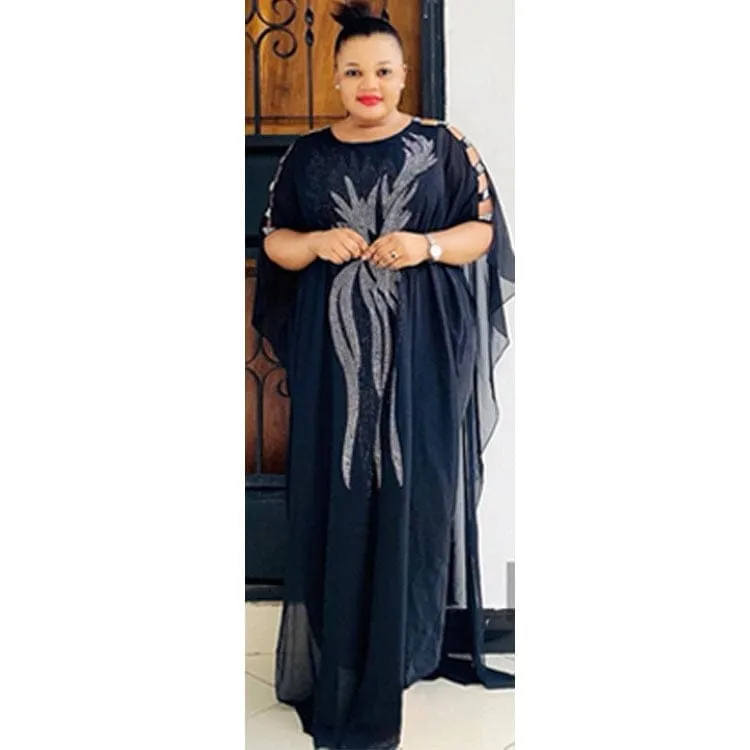 Luxurious Crystals African Dress for Women