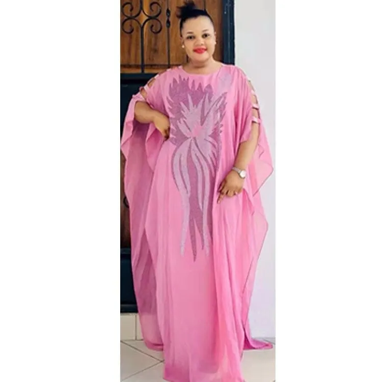 Luxurious Crystals African Dress for Women