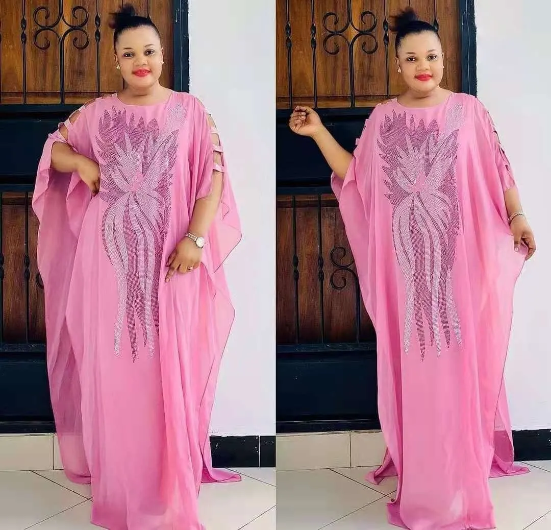 Luxurious Crystals African Dress for Women