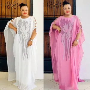 Luxurious Crystals African Dress for Women