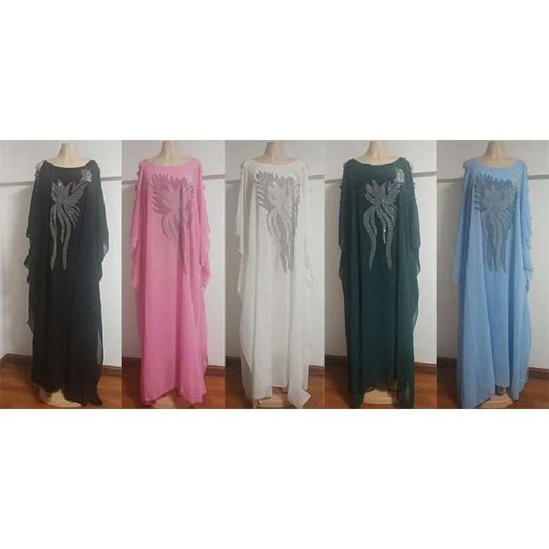 Luxurious Crystals African Dress for Women