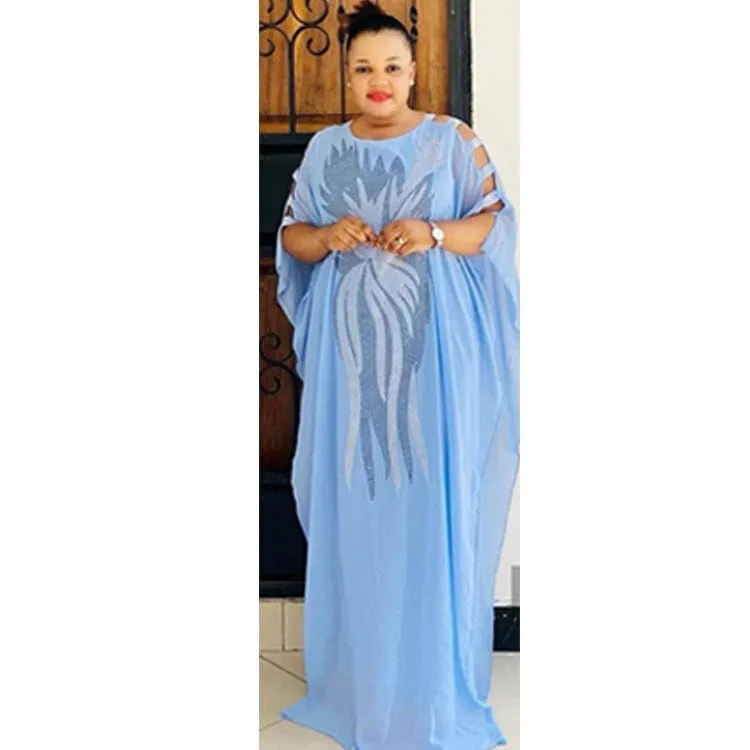 Luxurious Crystals African Dress for Women