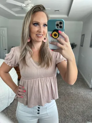 Maggie mauve babydoll top