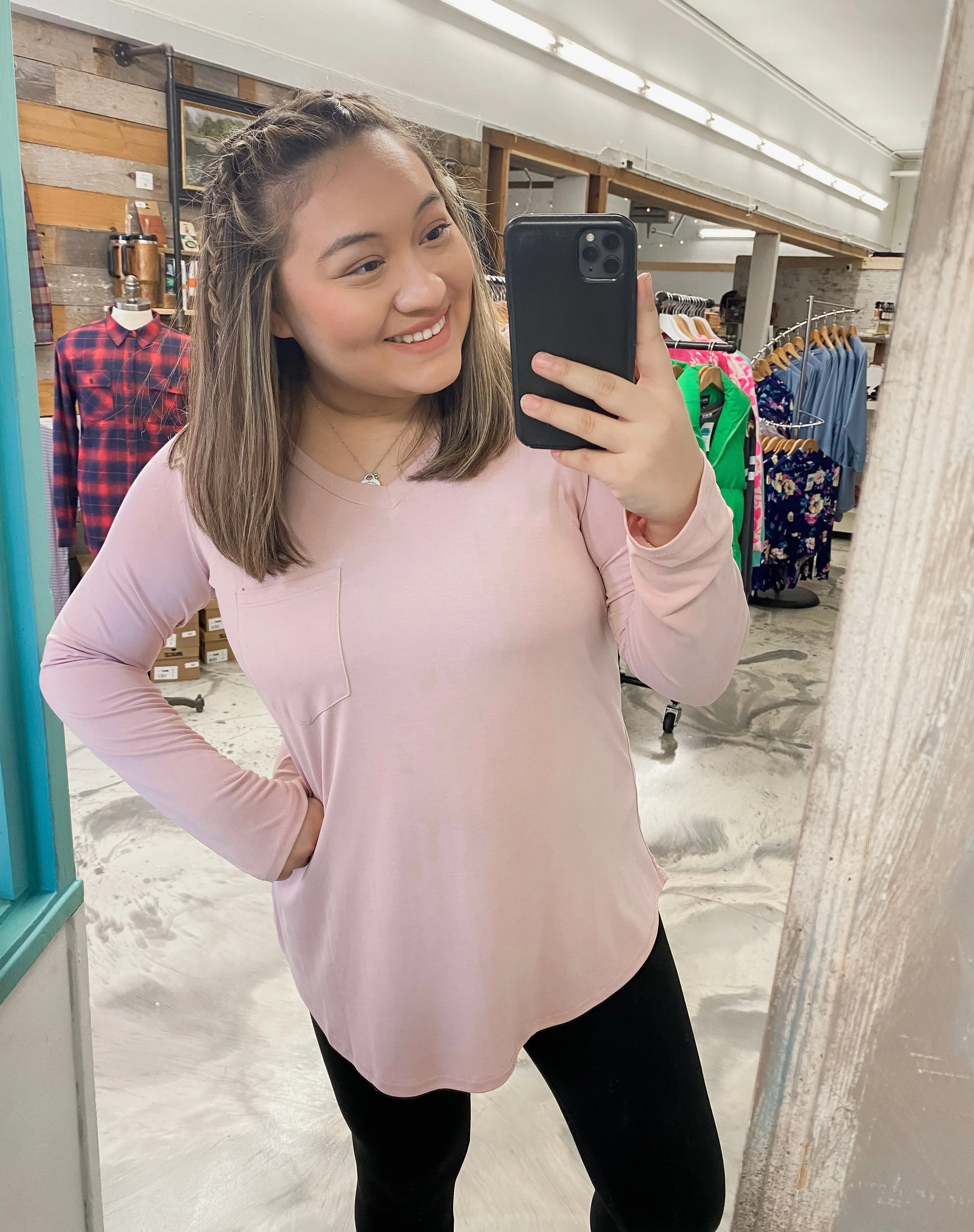 Mauve Modal V-Neck