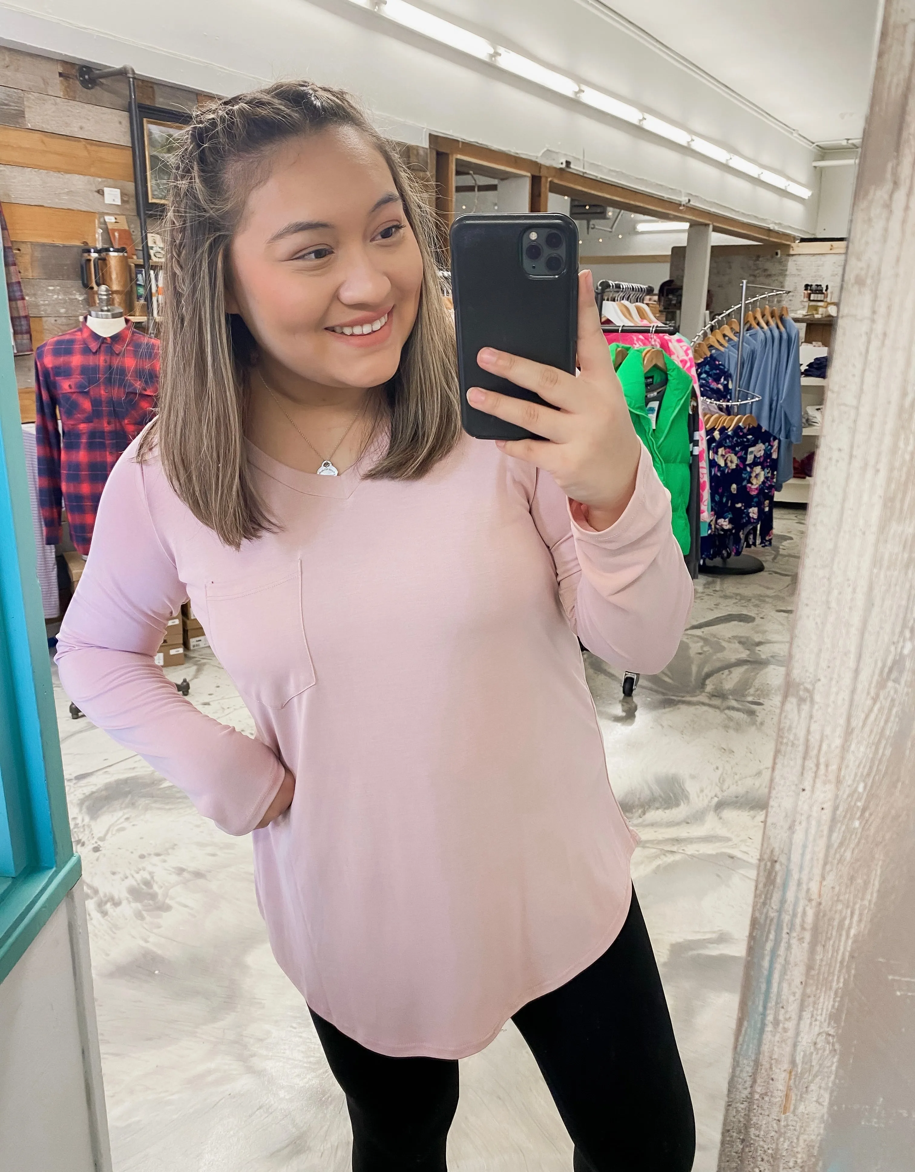 Mauve Modal V-Neck