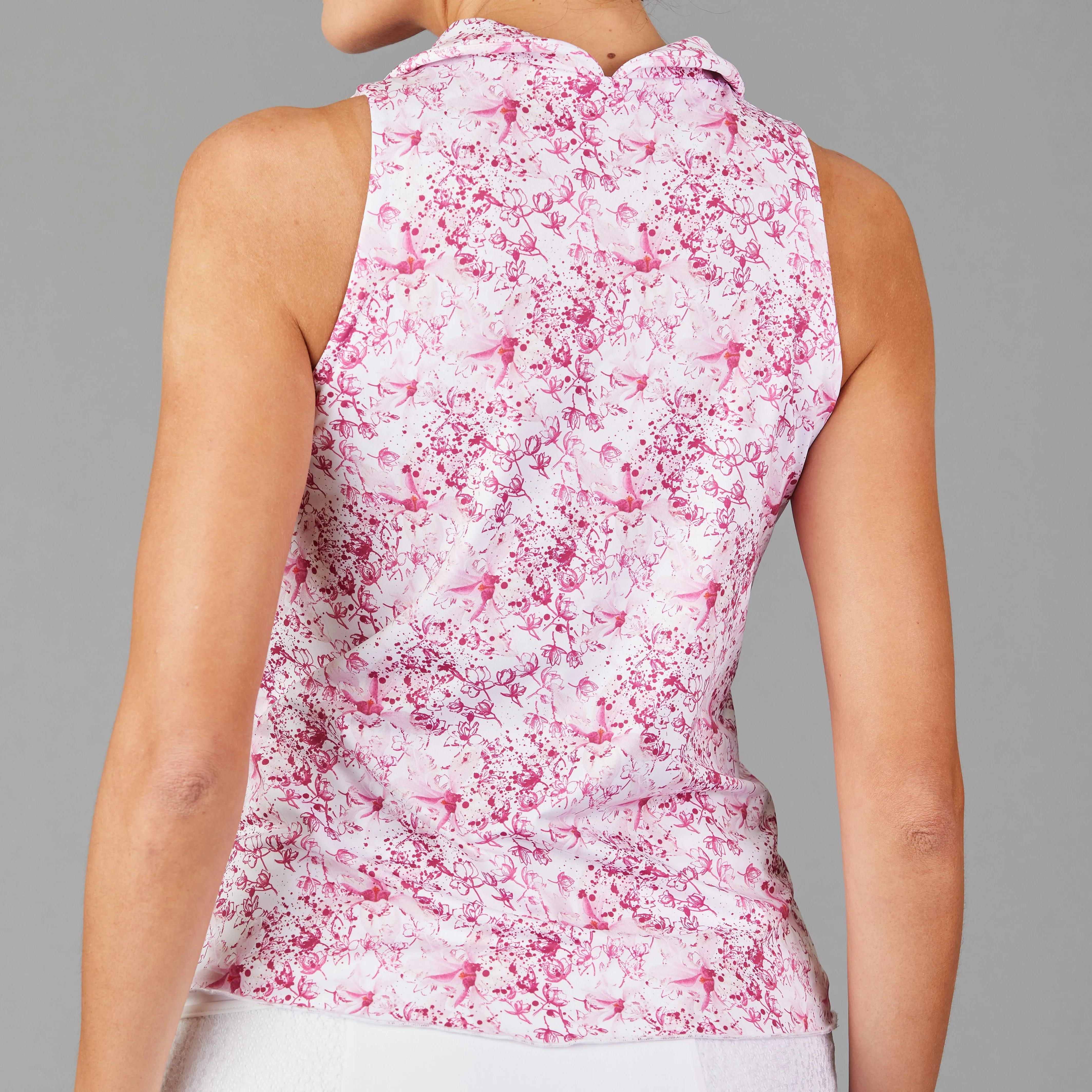 Meadow Sleeveless Collar Top (print)