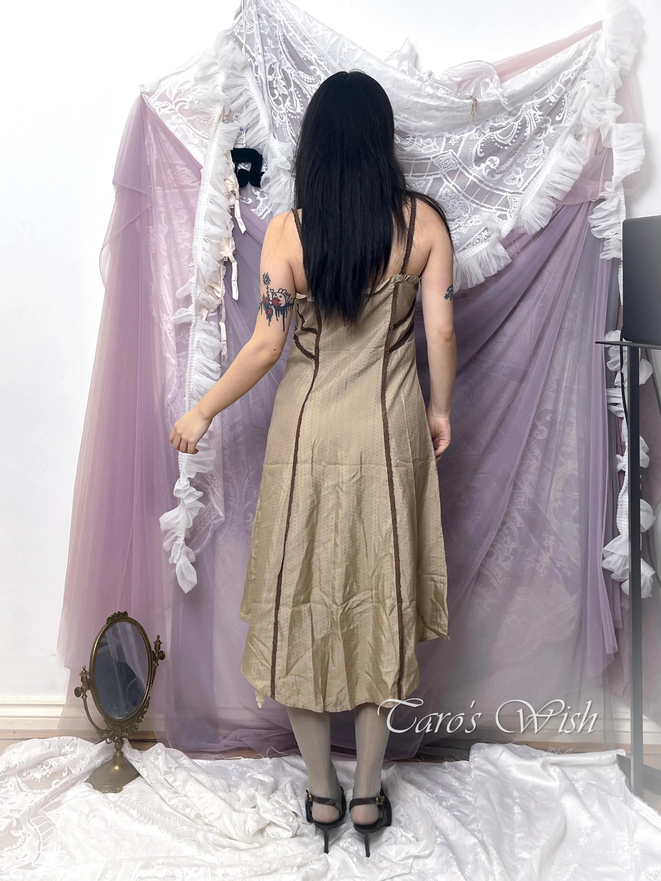   Medieval Structured Dress with Rivets Details