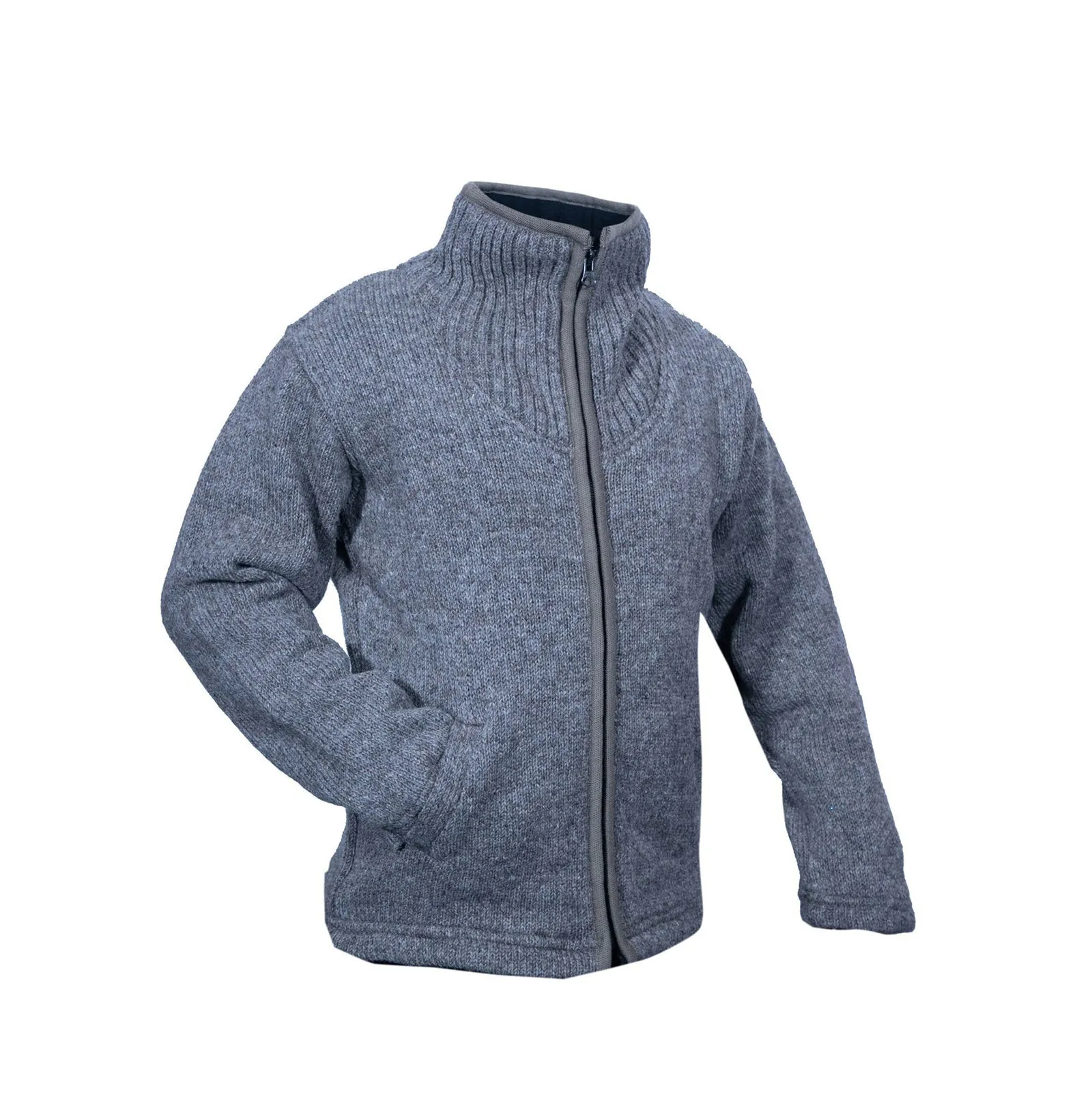 Men’s Stand Collar Solid Colour Wool Jacket, Stylish Winter Jackets for Men