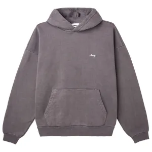 OBEY LOWERCASE PULLOVER PIGMENT HOOD // PIGMENT DIGITAL BLACK