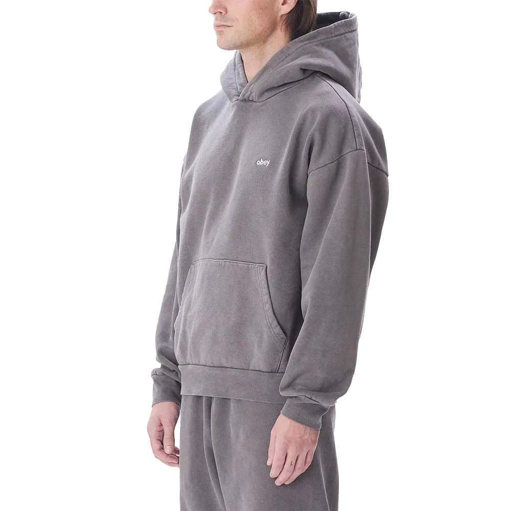 OBEY LOWERCASE PULLOVER PIGMENT HOOD // PIGMENT DIGITAL BLACK