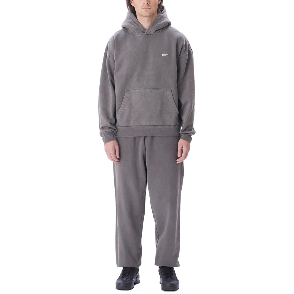 OBEY LOWERCASE PULLOVER PIGMENT HOOD // PIGMENT DIGITAL BLACK