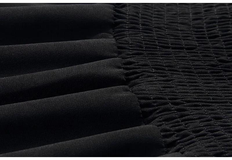 Off Shoulder Black Lace Fitted Dress
