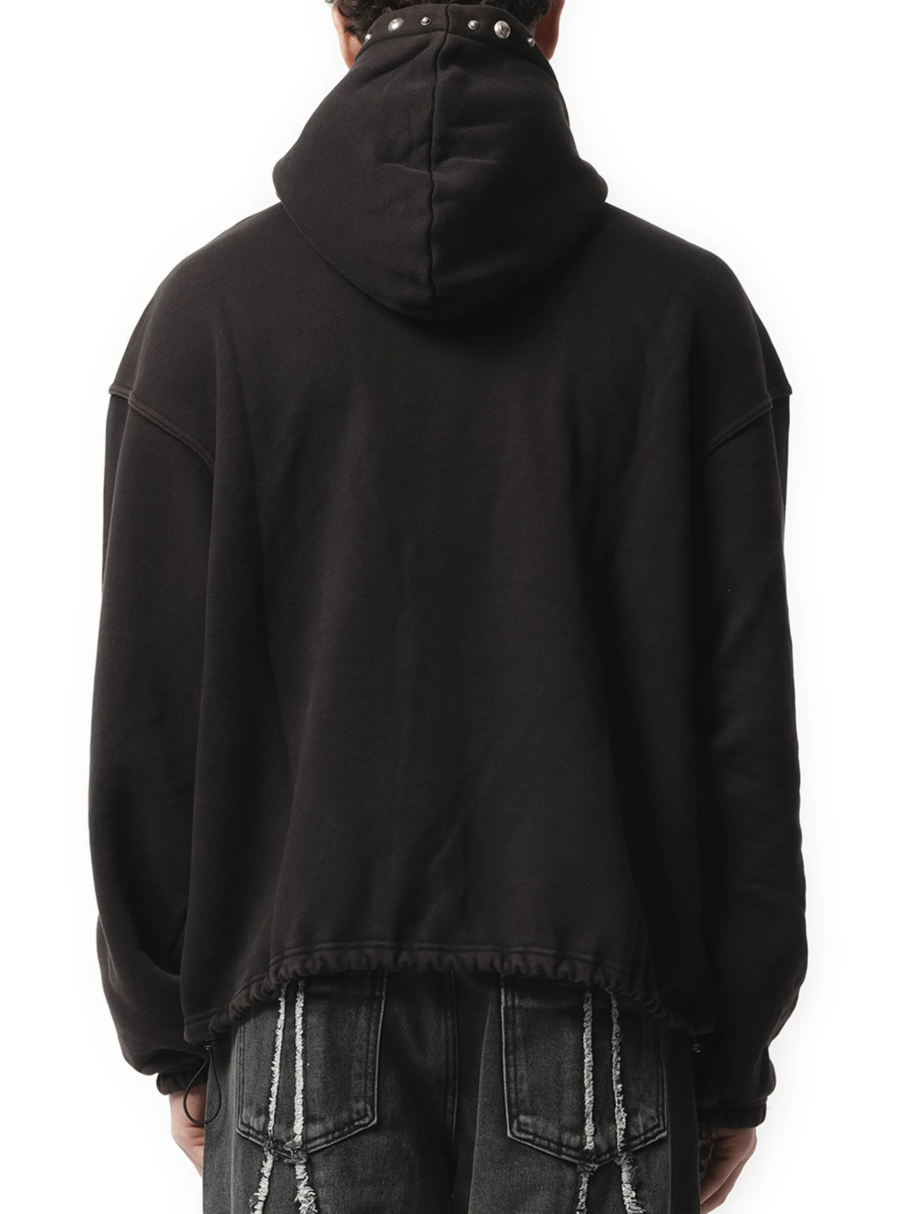 Peace Stud Hoodie in Black