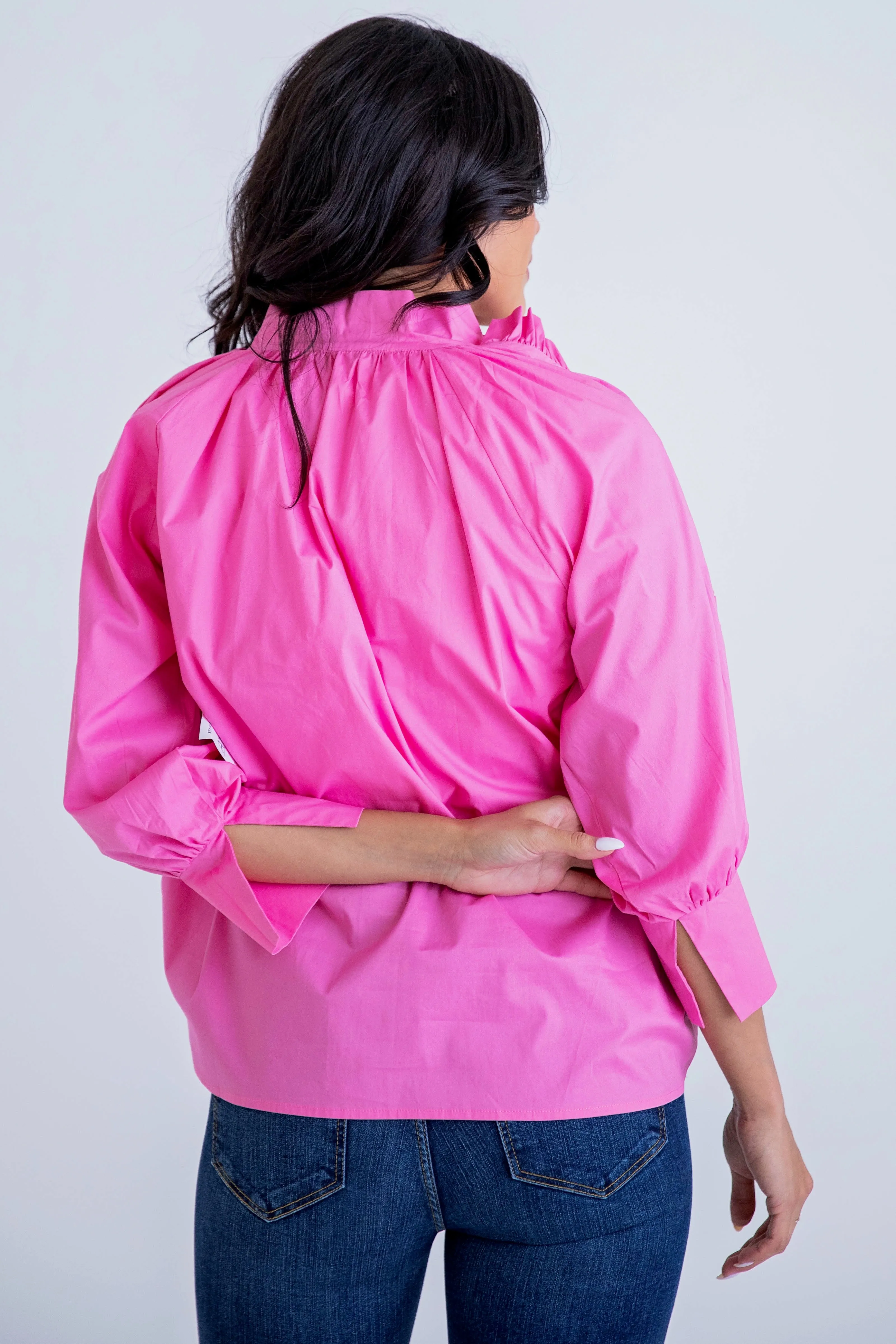 Pink Ladies Ruffle Top